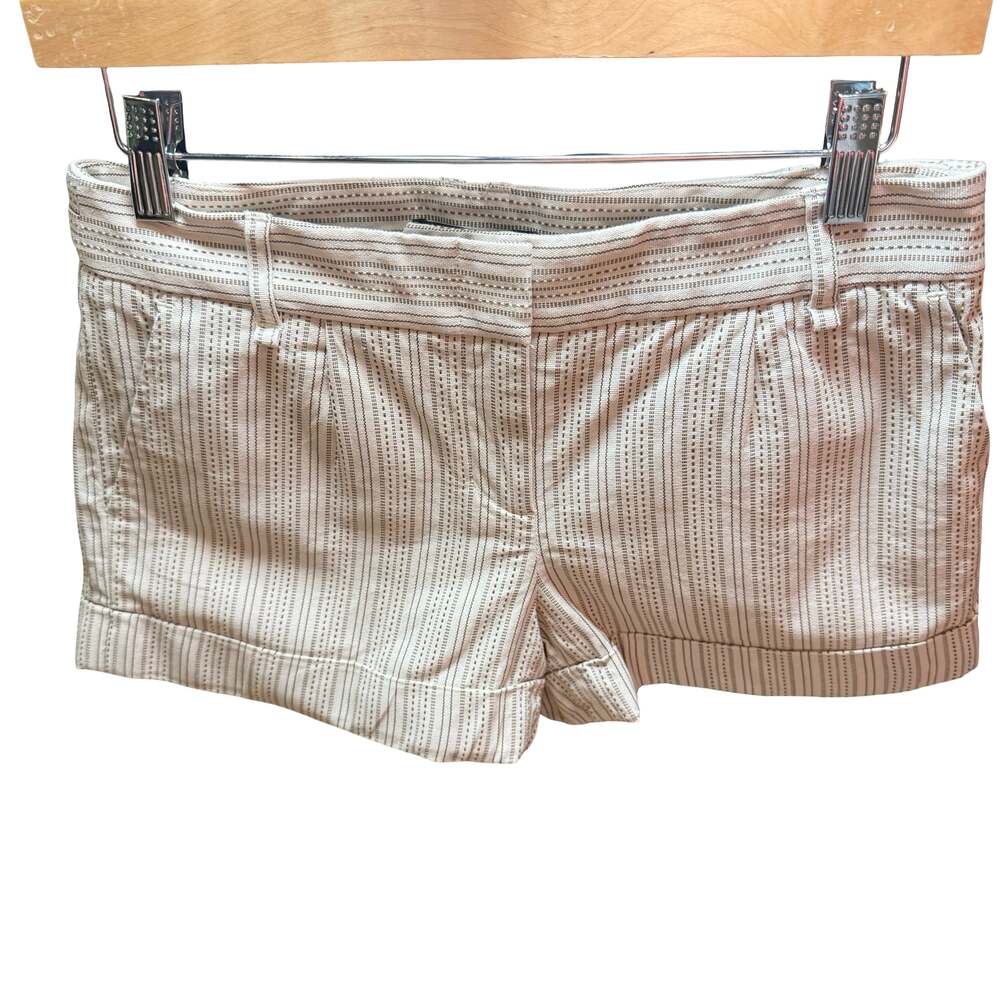 BCBGMAXAZRIA Striped Cuffed Shorts Size 2